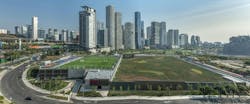 41 Great Solutions for architects, engineers, and contractors Pictured: This Costco location in Mexico City is tucked under a sprawling active green roof, complete with sports fields. Photo courtesy MG2