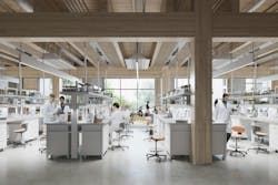 Jen-Hsun Huang and Lori Mills Huang Collaborative Innovation Complex at Oregon State University aims to be the first all-mass-timber lab meeting rigorous vibration criteria, design by ZGF