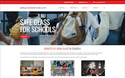 Safeglassforschools home page. Courtesy SAFTI FIRST Safeglassforschools home page. Courtesy SAFTI FIRST
