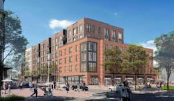 rendering of Northland Newton Development passive house multifamily project rendering of Northland Newton Development passive house multifamily project