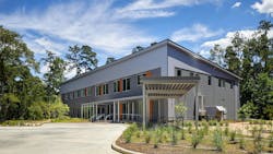An exterior shot of the Houston Advanced Research Center