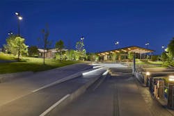 Night Long Shot of the Pavilion