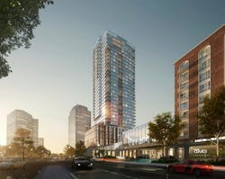 A New Connector Between Uptown Oaks&rsquo; Existing Building, Right, And The New Independent Living Tower Will Provide A Grand New &ldquo;front Door&rdquo; To The Entire Community In Downtown Houston, Tx