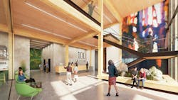 100 Rock Row in Westbrook, Maine mass timber interior 100 Rock Row in Westbrook, Maine mass timber interior