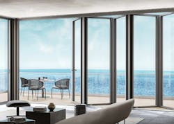 C.R. Laurence Palisades S90 bi-folding glass door and wall system