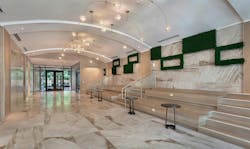 Marble foyer in affordable multifamily development