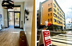 Hallway and building exterior Hallway and building exterior