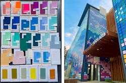 Color palette for parking garage moving mural