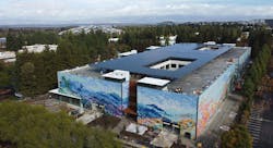 Parking garage California aerial view
