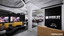 The Block lounge area