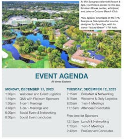 ProConnect Sustainability 2023 Agenda and Resort