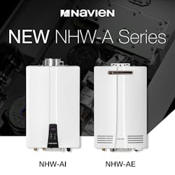 Navien NHW-A non-condensing tankless water heaters with ComfortFlow Navien NHW-A non-condensing tankless water heaters with ComfortFlow