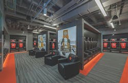 the renovation of Sam Houston State University&rsquo;s Mafrige Fieldhouse Locker Room, Photo courtesy PBK