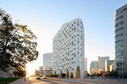Populus Hotel, Denver, the first carbon positive hotel in the United States. Photo: Jason O'Rear, courtesy The Beck Group