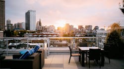 Urban City Buildings rooftop