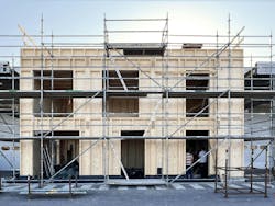 Single family home under construction by AUAR's robotic microfactory.