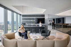 Pictured: Stonebriar Commercial Finance, Plano, Texas. Within this flexible space, employees can take in the natural light and outdoor views