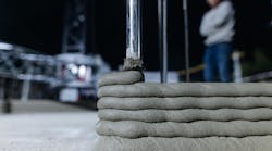 Modern construction of 3D houses. printed house using a 3D printer. printed house on a 3D printer, innovative construction technologies.