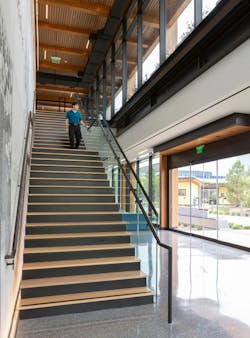 A whole-building life cycle analysis helped guide choices for materials throughout the building. Photo © LPA A whole-building life cycle analysis helped guide choices for materials throughout the building. Photo © LPA