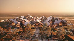 Gelephu International Airport in Gelephu, The Kingdom of Bhutan. Rendering &copy; BIG