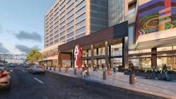 A rendering of the new entrance to The Center.