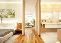 Modern large apartment with living room, bathroom and bedroom Modern large apartment with living room, bathroom and bedroom