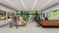 Interior of the Clarissa S. Nye Visitor Services Center, courtesy GWWO