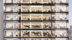 Potential floor arrangement. Rendering &copy; Gensler