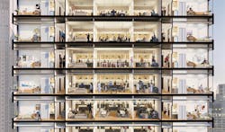 Potential floor arrangement. Rendering &copy; Gensler