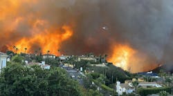 Palisades Fire. Fire from Palisades Highlands at 11am Tuesday January 7