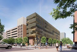 University of Pennsylvania, Amy Gutmann Hall, Philadelphia, PA. Rendering courtesy Lake Flato, KSS Architects