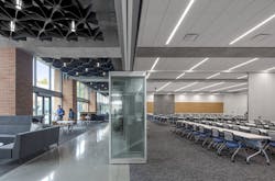Combinable classroom at the School of Medicine Education Building II, University of California Riverside. Photo courtesy CO Architects