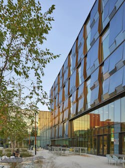 Innovation Village at Fanshawe College, London, Ontario, Canada, designed by Diamond Schmitt. Photo credit: Tom Arban Photography Inc., courtesy Diamond Schmitt